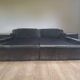 Double bed frame - Roche Bobois 1970s - complete - original green suede
