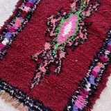 Red Boujad Moroccan rug - 337 x 93 cm
