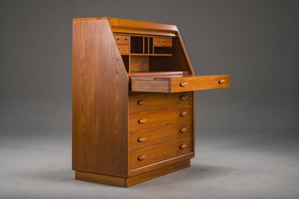 Mid-century modern teak secretary from Dyrlund, Denmark, 1960s