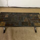Brutalist slate coffee table, 1960
