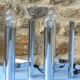 Chromed metal wall lights from Sciolari House in the 60s