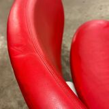 Sunset armchair by Christophe Pillet edited by Capellini in red leather