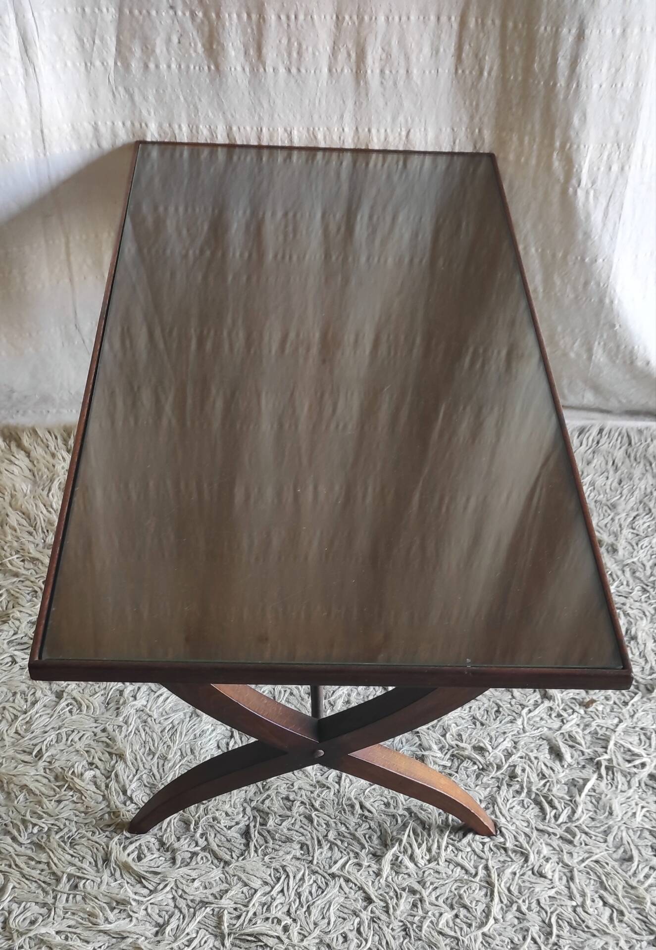 Table basse en bois massif style anglais - mid. XXeme