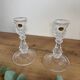 Lot bougeoirs cristal