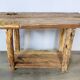 Petite console en bois brut ancien