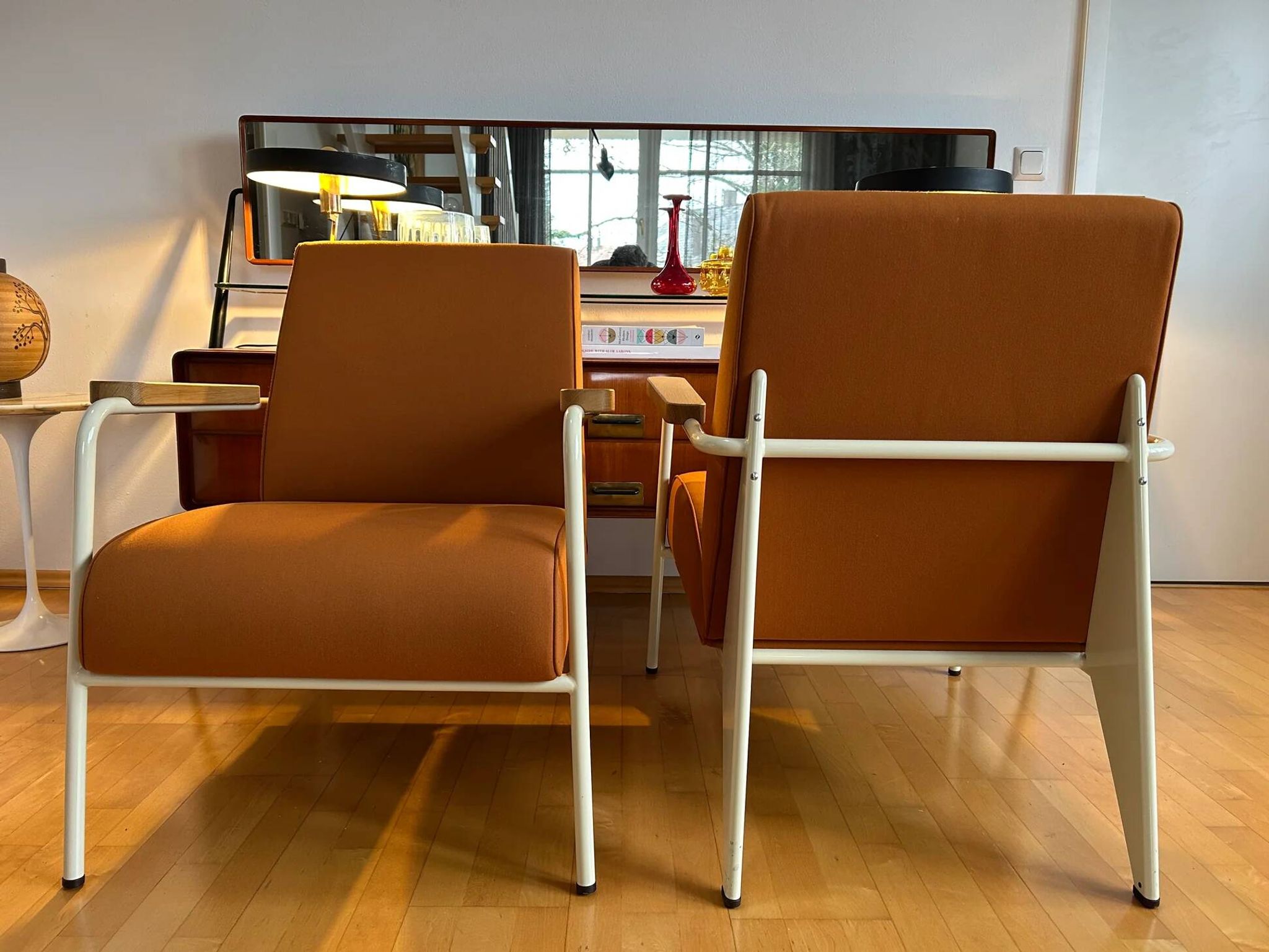 Armchair designed by Jean Prouvé in 1939, by Vitra, Switzerland.