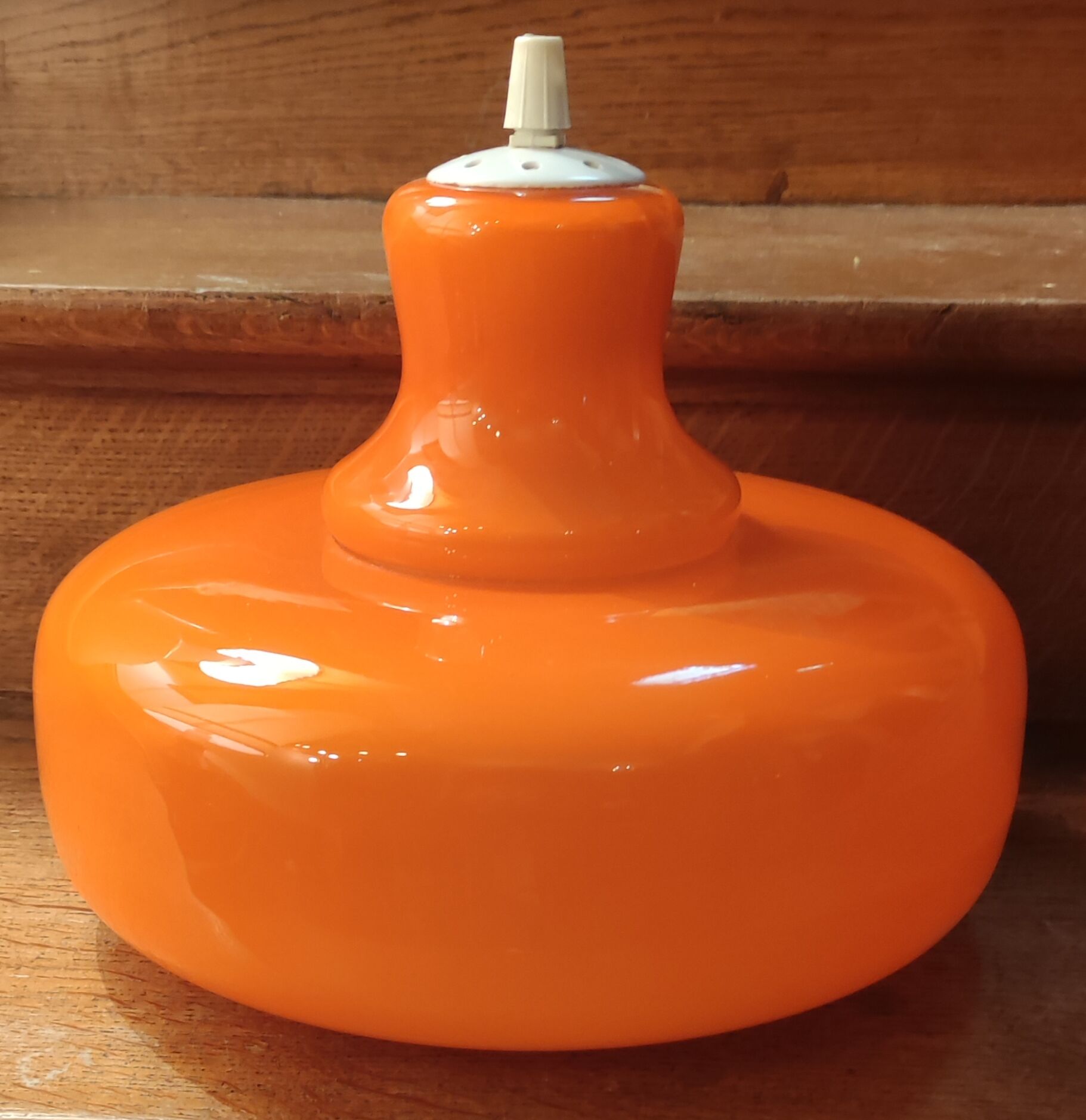 Vintage orange opaline pendant lamp