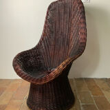 Mid-Century Wicker Armchair