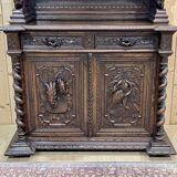 2-part Renaissance oak sideboard, 19th century work