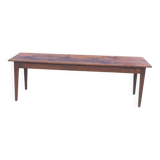 19th century farmhouse table with spindle legs, 225cm