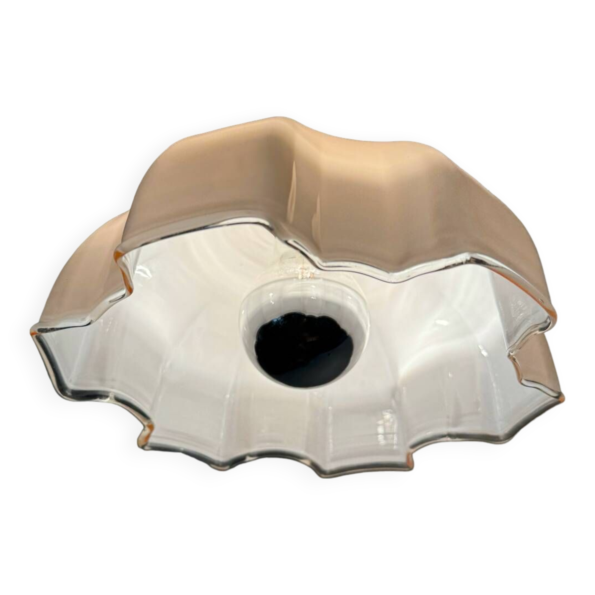 Opaline chandelier Czechoslovakian design 1960s