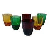Vintage 1960s crystal liqueur glasses from the Arques crystal factory.