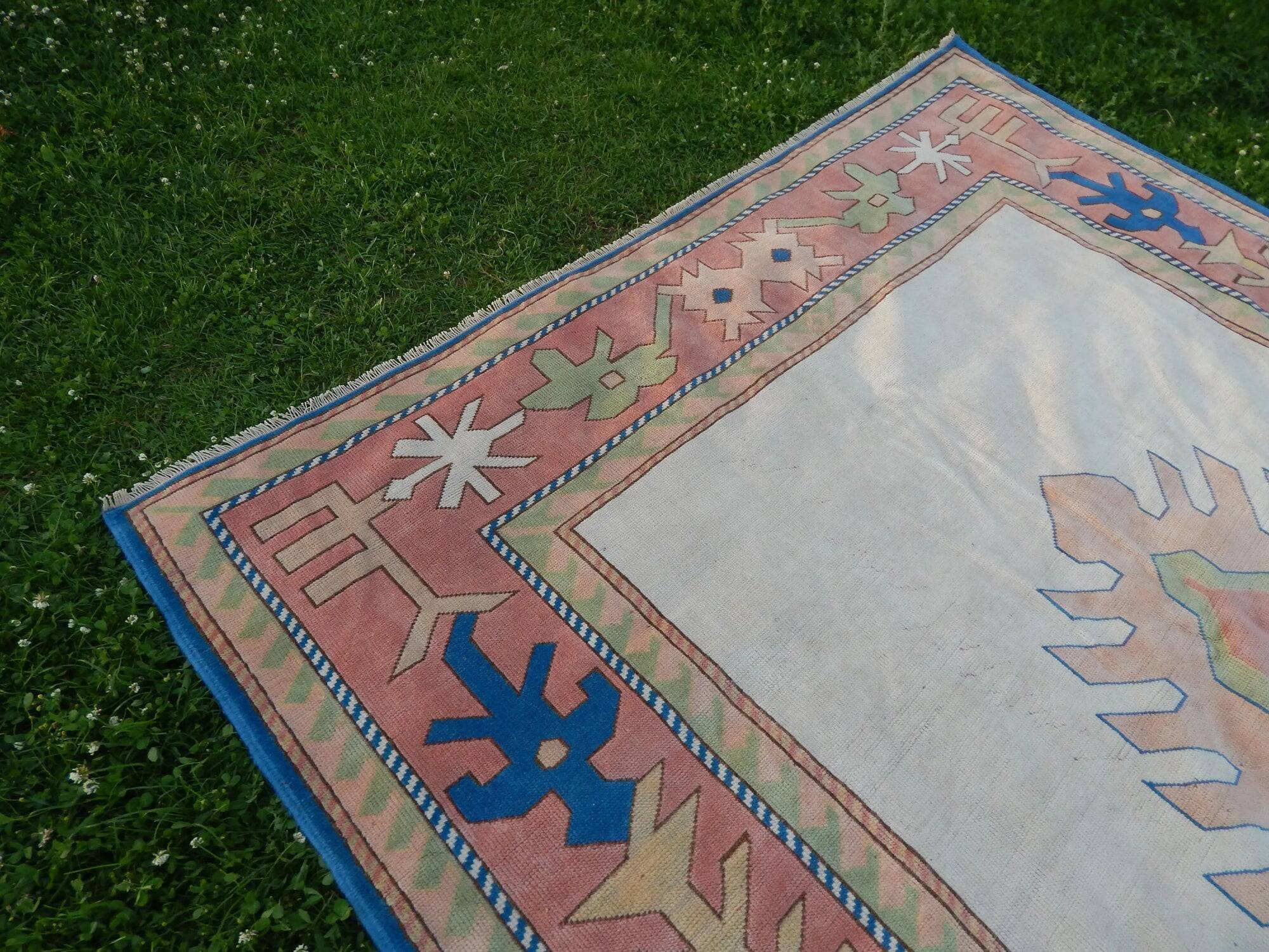 Vintage Turkish Oushak rug 238x350 cm