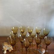 Series of blown glass stemware
