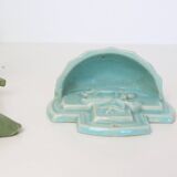 Desvres earthenware stoup, 1980