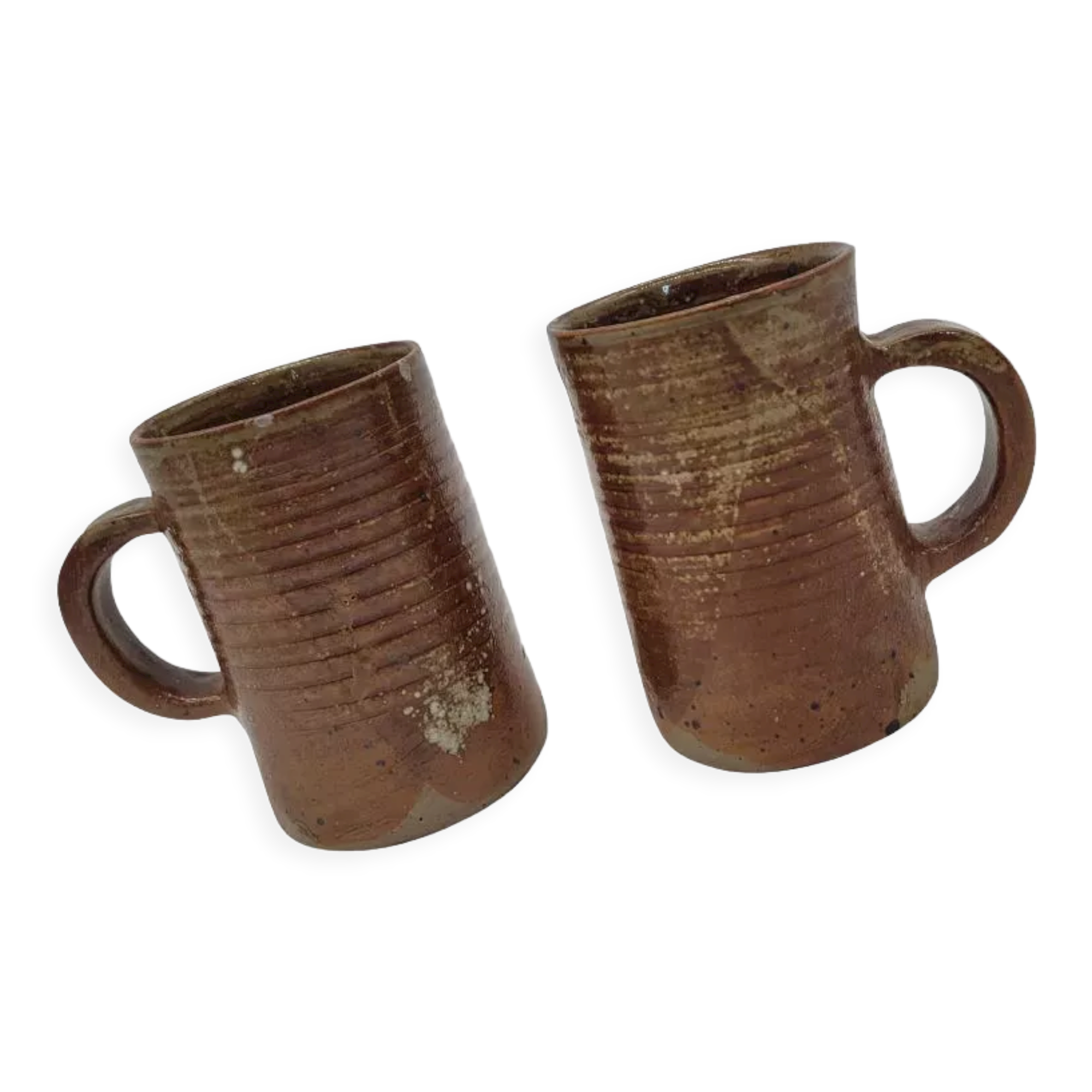 Duo of stoneware cups