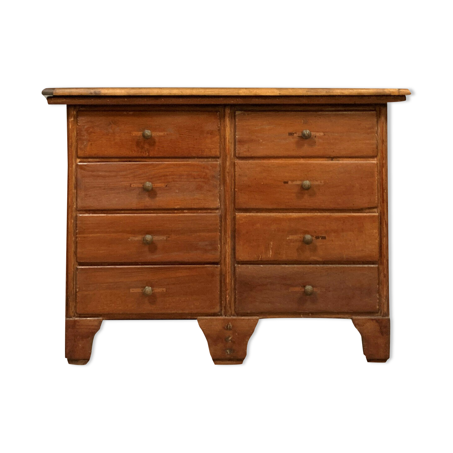Commode ou comptoir de magasin en peuplier vers 1880-1900