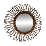 Rattan sun mirror