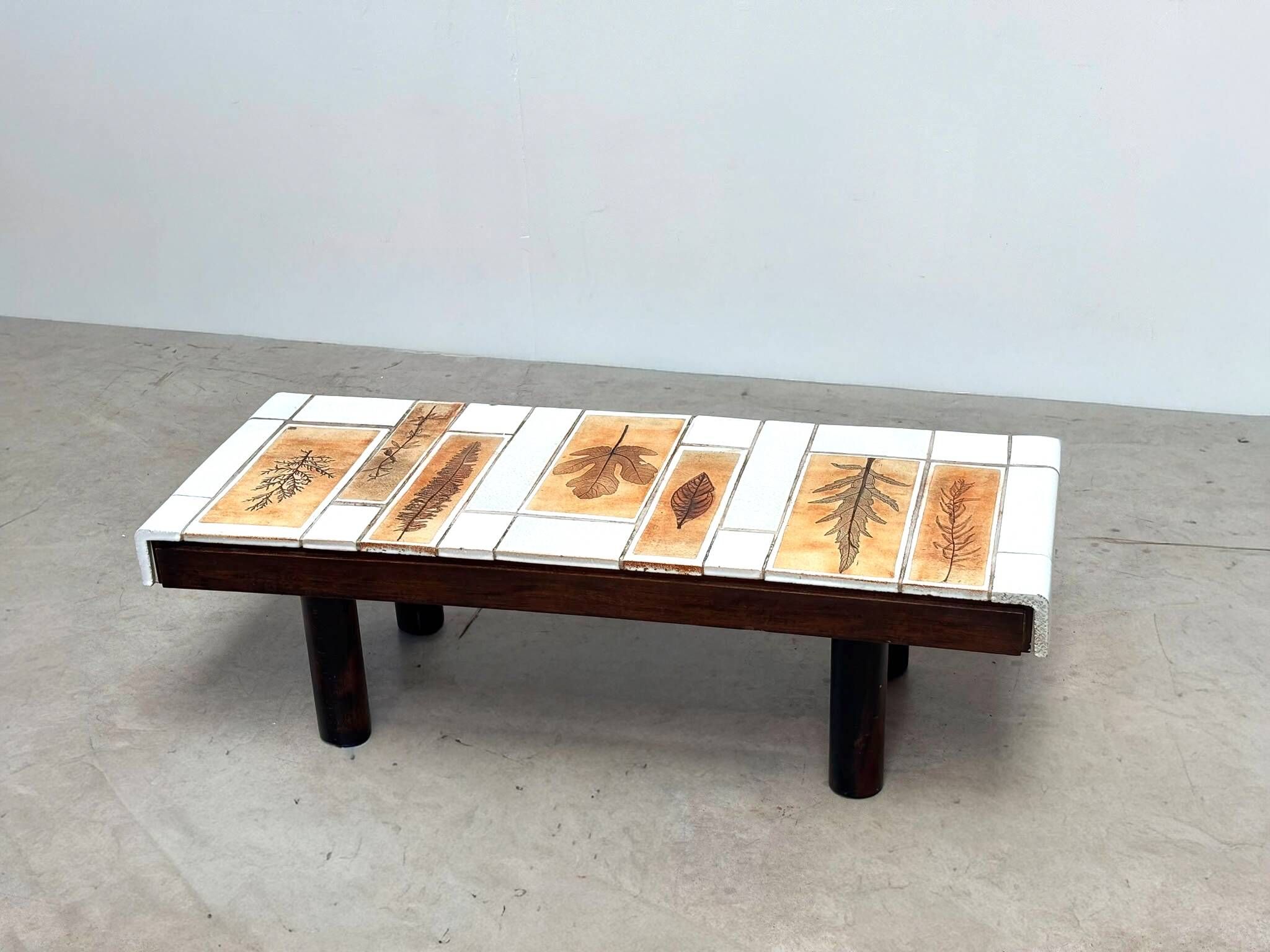 Roger Capron white ceramic coffee table