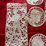 Set of coasters and decoration of aperitif tray