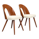 1960s Antonin Suman Pair of Restored Chairs in Walnut Finish