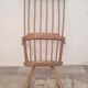 Rocking brutalist chair in oak, France, 1920s