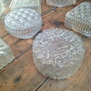Set of 8 vintage ceiling lights, antique light fixtures, wall lights