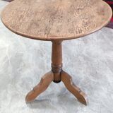Guéridon en chêne, table d'appoint 19e