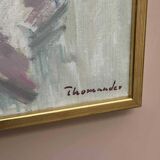 Original Swedish Oil On Canvas – “Amaryllis And Hyacinths” By Harry Thomander – Vintage & Framed – 64 × 65 Cm (25.2" × 25.6")