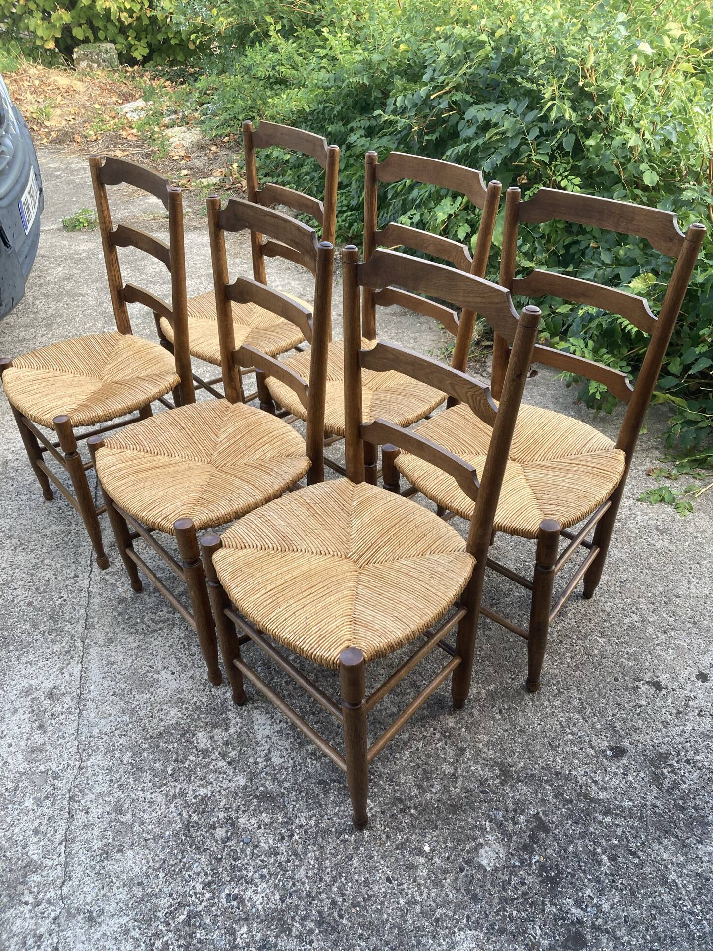 6 oak chairs