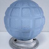 Art Deco ceiling light, blue glass, 1920s