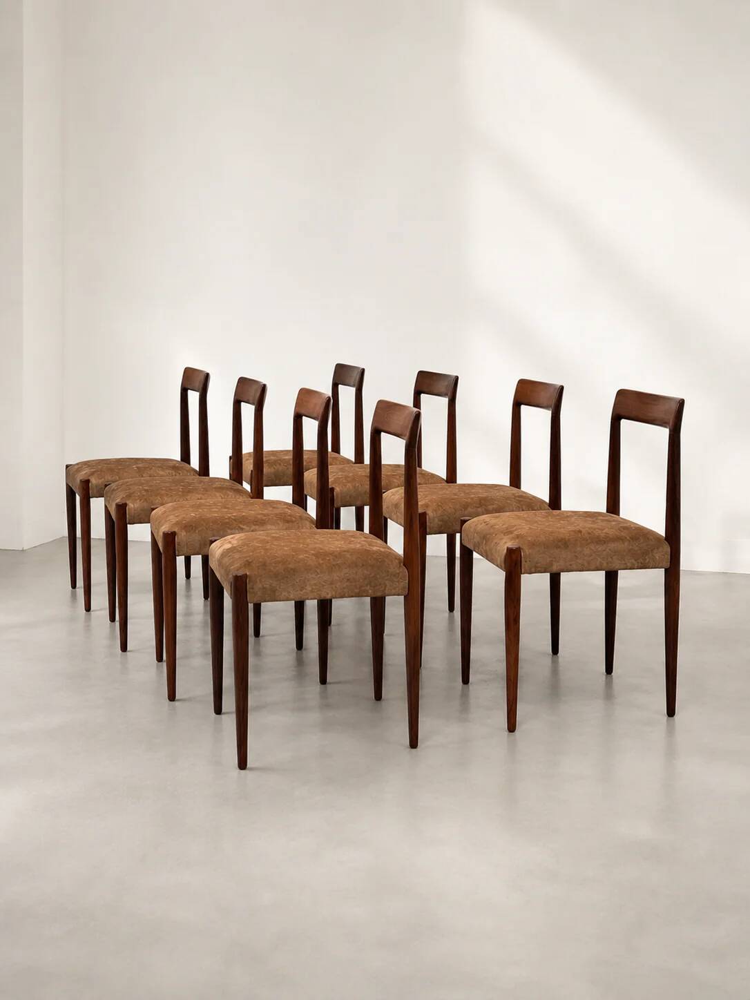 Set of 8 Lübke Rosewood Dining Chairs, Germany, 1960s