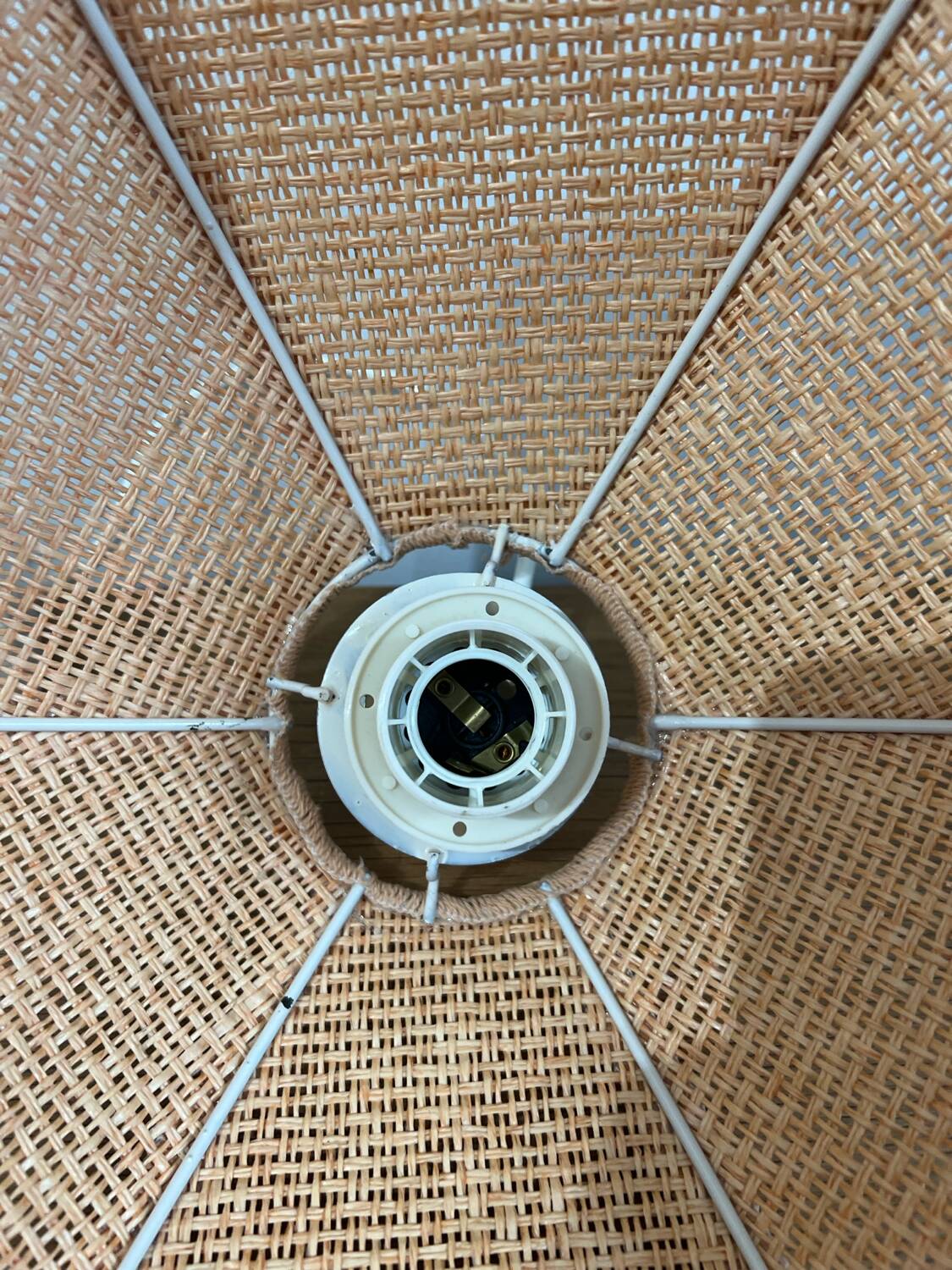 Vintage raffia pendant light