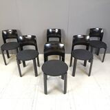 6 dining room chairs by Bruno Rey for Kusch & co, 1970s