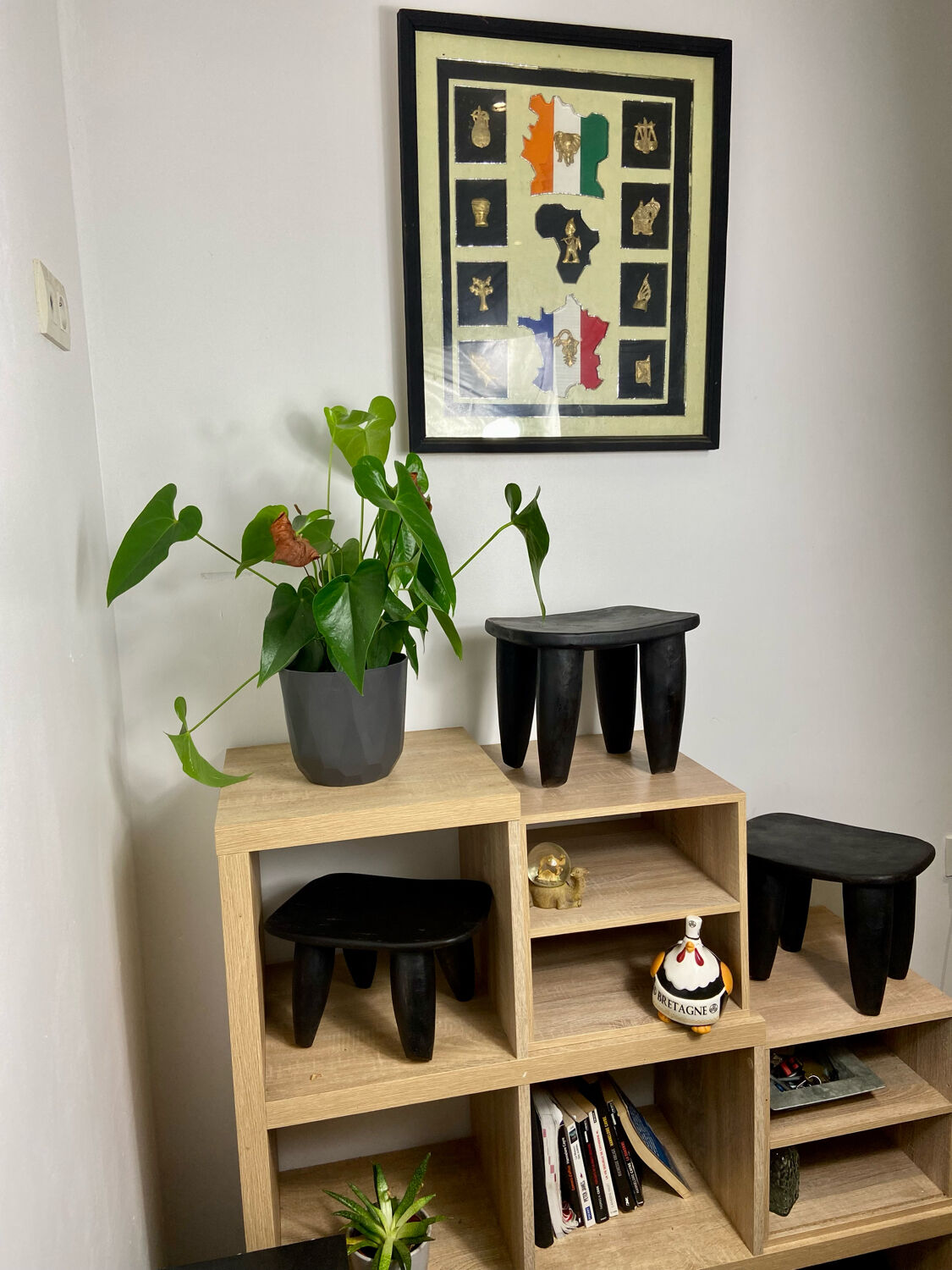 Set of 3 senoufo stools