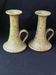 Pair of speckled stoneware candlesticks from the 70s