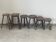 Set of 6 mismatched stools
