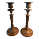 Pair of brass candlesticks