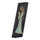 Religious slate wall plaque - hand-painted carved wood overprint - 1970