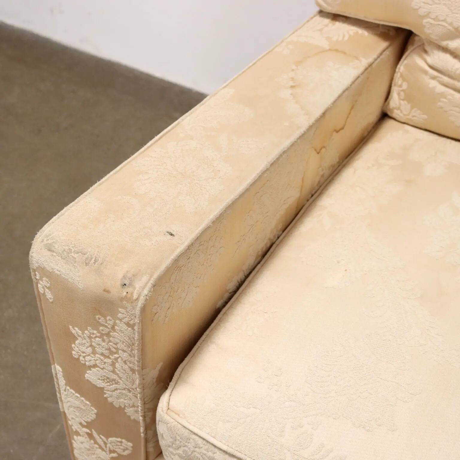 Paire de fauteuils vintage en tissu et mousse, design, Italie, années 1950