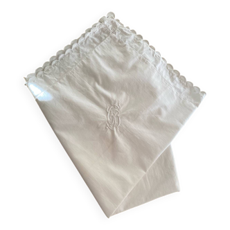 CB monogram trousseau pillowcase.