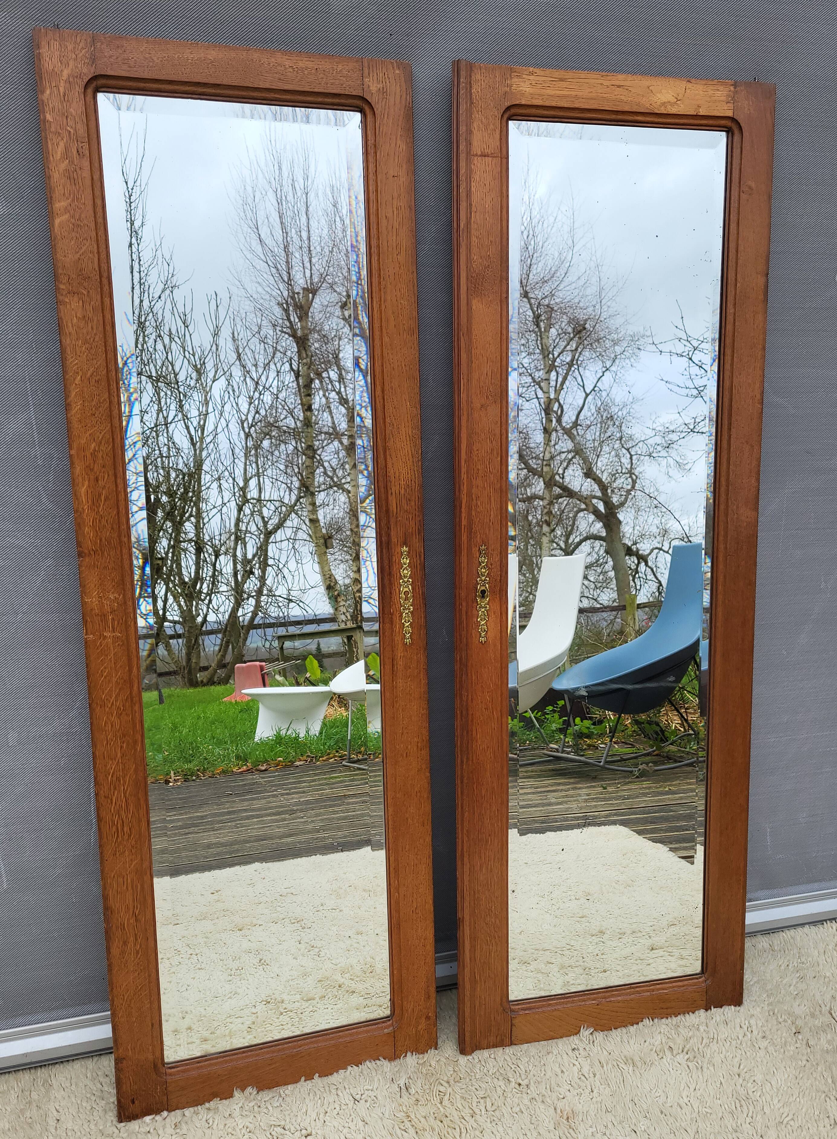 Paire miroirs de porte Art Déco