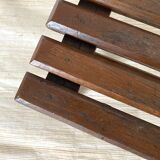 Low stool with wooden slats