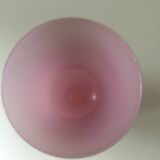 Beau Vase à pied en Opaline rose