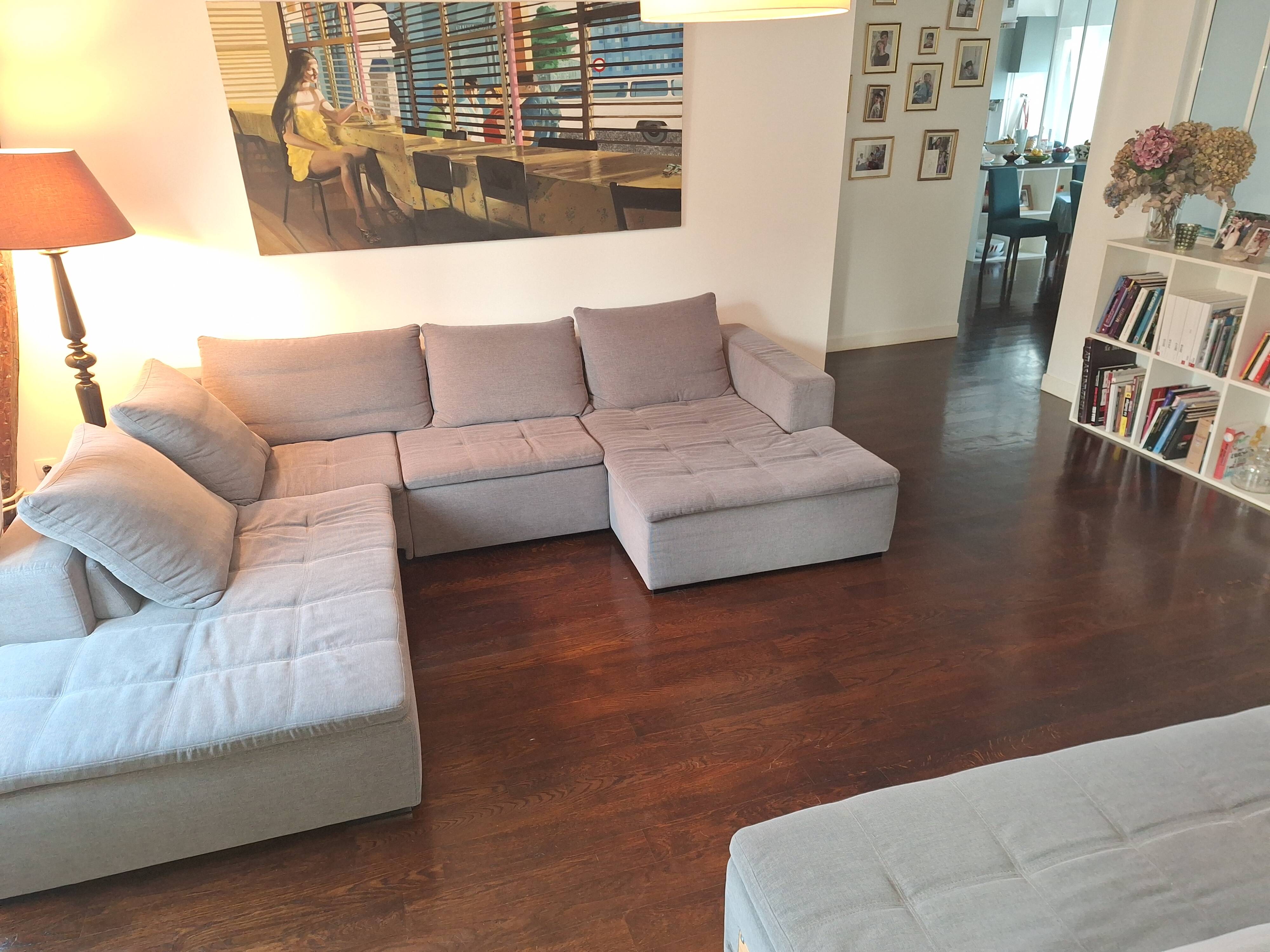 BoConcept modular grey corner sofa