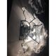 Lot of 2 Transparent and White “Fiamma” Murano Glass Wall Sconces