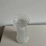 Chiseled glass vase