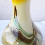 Multicolored glass vase