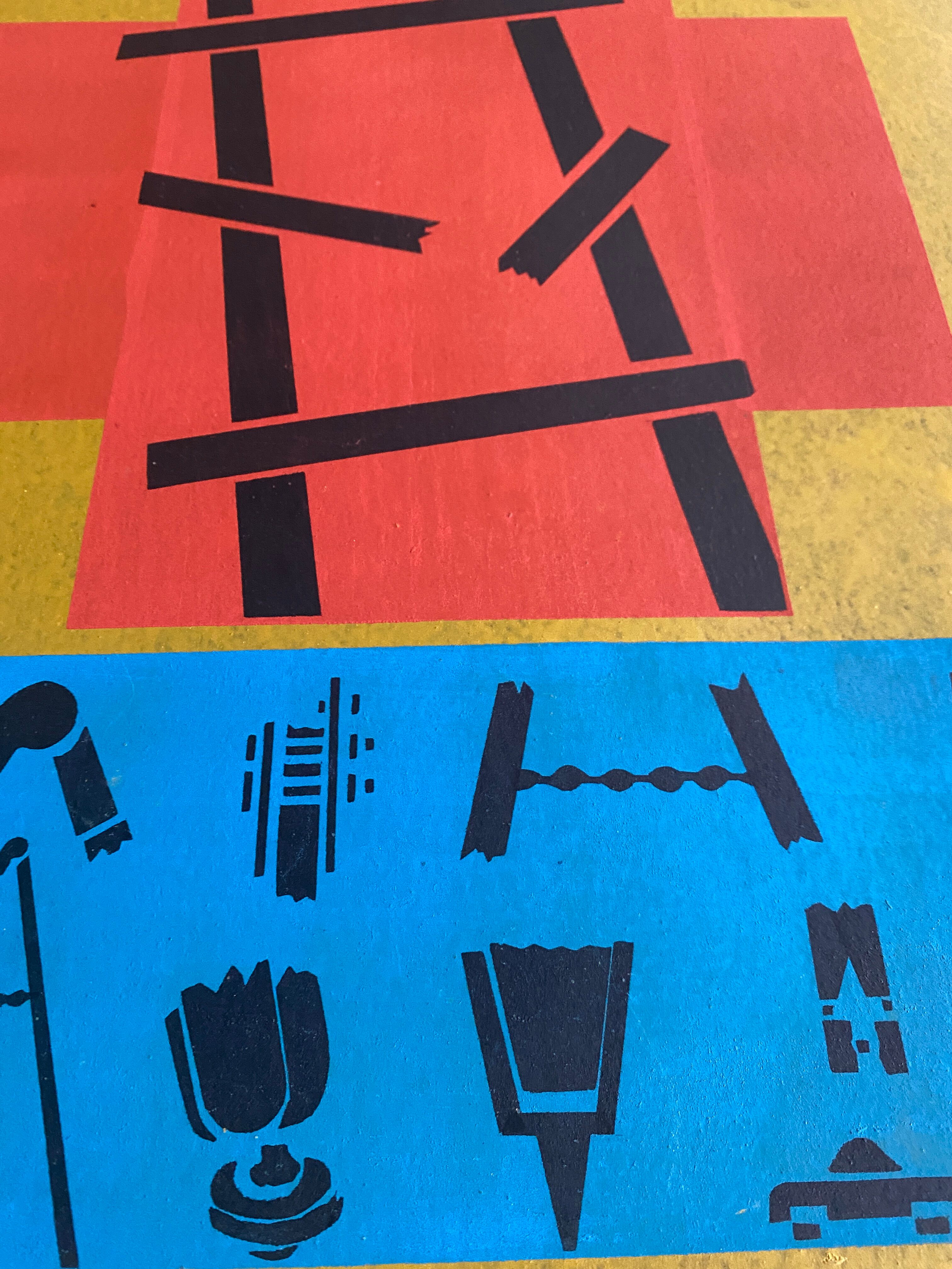Old large factory plate safety prevention cccp 5