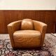 Fauteuil club vintage en cuir de mouton